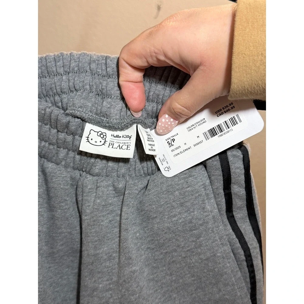 The Children's Place Kids Hello Kitty‎ Joggers Gray Size S 5/6